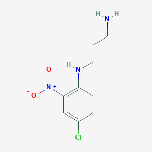 molecular formula C9H12ClN3O2 B11106035 N-(4-chloro-2-nitrophenyl)propane-1,3-diamine 