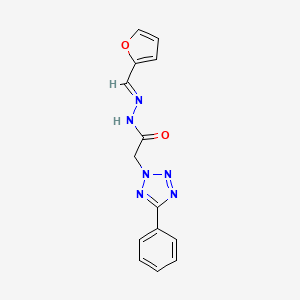 N'-[(E)-furan-2-ylmethylidene]-2-(5-phenyl-2H-tetrazol-2-yl)acetohydrazide