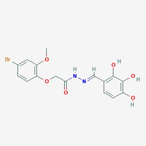 2-(4-bromo-2-methoxyphenoxy)-N'-[(E)-(2,3,4-trihydroxyphenyl)methylidene]acetohydrazide