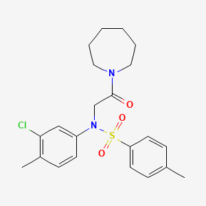 N-[2-(azepan-1-yl)-2-oxoethyl]-N-(3-chloro-4-methylphenyl)-4-methylbenzenesulfonamide