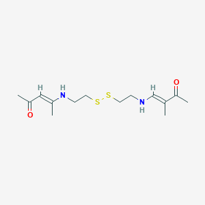 (3E)-4-({2-[(2-{[(1E)-2-methyl-3-oxobut-1-en-1-yl]amino}ethyl)disulfanyl]ethyl}amino)pent-3-en-2-one