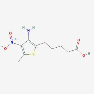 5-(3-Amino-5-methyl-4-nitro-2-thienyl)pentanoic acid