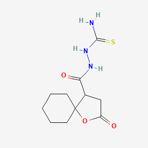 2-[(2-Oxo-1-oxaspiro[4.5]dec-4-yl)carbonyl]hydrazinecarbothioamide