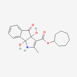 Cycloheptyl 3a,8b-dihydroxy-2-methyl-4-oxo-1,3a,4,8b-tetrahydroindeno[1,2-b]pyrrole-3-carboxylate