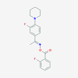 (2-fluorophenyl)[({(1E)-1-[3-fluoro-4-(piperidin-1-yl)phenyl]ethylidene}amino)oxy]methanone