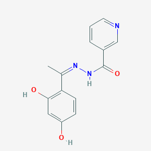 N'-[(1Z)-1-(2,4-dihydroxyphenyl)ethylidene]pyridine-3-carbohydrazide