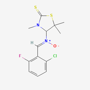 4-[(Z)-(2-chloro-6-fluorobenzylidene)(oxido)-lambda~5~-azanyl]-3,5,5-trimethyl-1,3-thiazolidine-2-thione