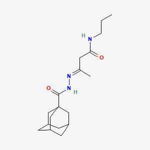 3-[(E)-2-(1-Adamantylcarbonyl)hydrazono]-N~1~-propylbutanamide