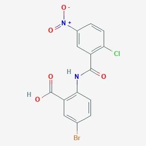 5-Bromo-2-[(2-chloro-5-nitrobenzoyl)amino]benzoic acid