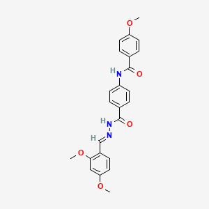 N-(4-{[(2E)-2-(2,4-dimethoxybenzylidene)hydrazinyl]carbonyl}phenyl)-4-methoxybenzamide