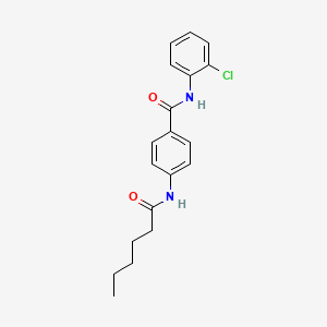 N-(2-chlorophenyl)-4-(hexanoylamino)benzamide