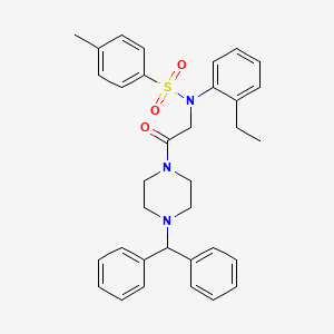 N-{2-[4-(diphenylmethyl)piperazin-1-yl]-2-oxoethyl}-N-(2-ethylphenyl)-4-methylbenzenesulfonamide