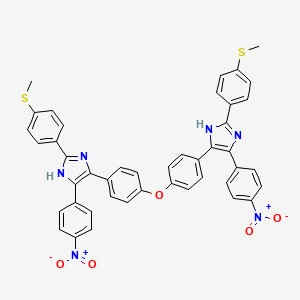 2-[4-(Methylsulfanyl)phenyl]-4-(4-{4-[2-[4-(methylsulfanyl)phenyl]-4-(4-nitrophenyl)-1H-imidazol-5-YL]phenoxy}phenyl)-5-(4-nitrophenyl)-1H-imidazole