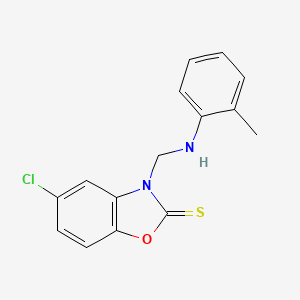 5-chloro-3-{[(2-methylphenyl)amino]methyl}-1,3-benzoxazole-2(3H)-thione