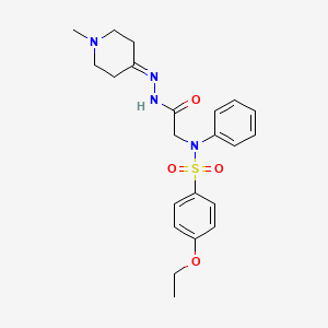 4-Ethoxy-N-{[N'-(1-methylpiperidin-4-ylidene)hydrazinecarbonyl]methyl}-N-phenylbenzene-1-sulfonamide