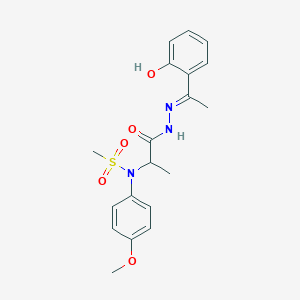 N-(1-{N'-[(1E)-1-(2-Hydroxyphenyl)ethylidene]hydrazinecarbonyl}ethyl)-N-(4-methoxyphenyl)methanesulfonamide