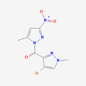 (4-bromo-1-methyl-1H-pyrazol-3-yl)(5-methyl-3-nitro-1H-pyrazol-1-yl)methanone