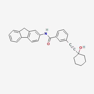 N-(9H-fluoren-2-yl)-3-[(1-hydroxycyclohexyl)ethynyl]benzamide