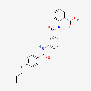 2-({3-[(4-Propoxybenzoyl)amino]benzoyl}amino)benzoic acid