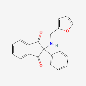 Indan-1,3-dione, 2-[(furan-2-ylmethyl)amino]-2-phenyl-