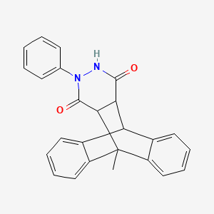 1-Methyl-4-phenyl-4,5-diazapentacyclo[6.6.6.0~2,7~.0~9,14~.0~15,20~]icosa-9,11,13,15,17,19-hexaene-3,6-dione (non-preferred name)