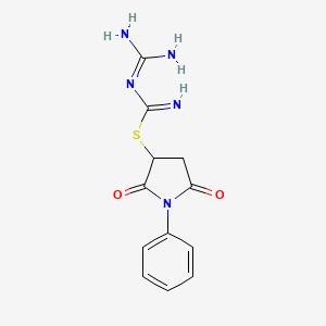 2,5-dioxo-1-phenylpyrrolidin-3-yl N-carbamimidoylcarbamimidothioate