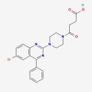 4-[4-(6-Bromo-4-phenylquinazolin-2-yl)piperazin-1-yl]-4-oxobutanoic acid