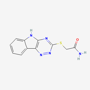 molecular formula C11H9N5OS B11106430 2-(5H-[1,2,4]triazino[5,6-b]indol-3-ylsulfanyl)acetamide CAS No. 189830-87-3