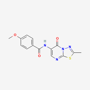 4-methoxy-N-(2-methyl-5-oxo-5H-[1,3,4]thiadiazolo[3,2-a]pyrimidin-6-yl)benzamide