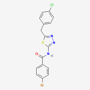 4-bromo-N-[5-(4-chlorobenzyl)-1,3,4-thiadiazol-2-yl]benzamide