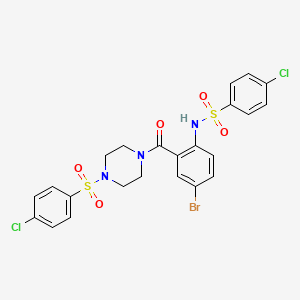 N-[4-bromo-2-({4-[(4-chlorophenyl)sulfonyl]piperazin-1-yl}carbonyl)phenyl]-4-chlorobenzenesulfonamide