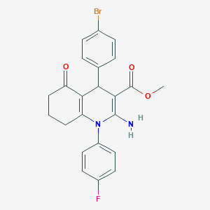 Methyl 2-amino-4-(4-bromophenyl)-1-(4-fluorophenyl)-5-oxo-1,4,5,6,7,8-hexahydroquinoline-3-carboxylate