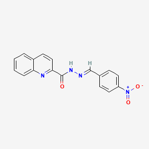 N'-[(E)-(4-nitrophenyl)methylidene]quinoline-2-carbohydrazide