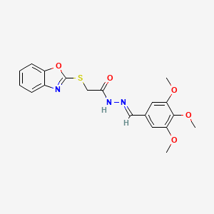 2-(1,3-benzoxazol-2-ylsulfanyl)-N'-[(E)-(3,4,5-trimethoxyphenyl)methylidene]acetohydrazide