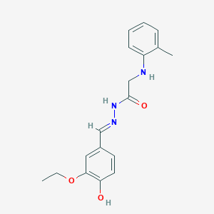 N'-[(E)-(3-Ethoxy-4-hydroxyphenyl)methylidene]-2-[(2-methylphenyl)amino]acetohydrazide