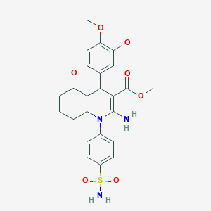 Methyl 2-amino-4-(3,4-dimethoxyphenyl)-5-oxo-1-(4-sulfamoylphenyl)-1,4,5,6,7,8-hexahydroquinoline-3-carboxylate