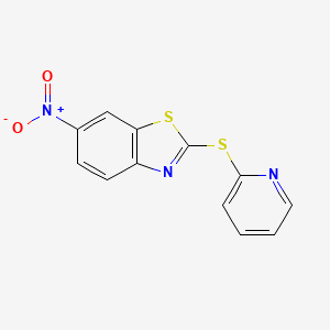 Benzothiazole, 6-nitro-2-(2-pyridylthio)-