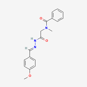 N-(2-{2-[(E)-1-(4-Methoxyphenyl)methylidene]hydrazino}-2-oxoethyl)-N-methylbenzamide