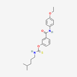 O-{3-[(4-ethoxyphenyl)carbamoyl]phenyl} (4-methylpentyl)carbamothioate