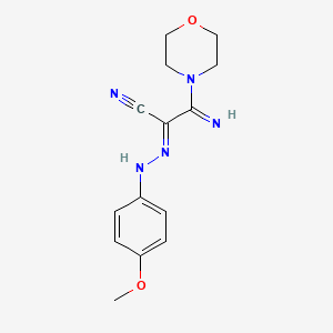 (2E)-3-imino-2-[(4-methoxyphenyl)hydrazono]-3-morpholin-4-ylpropanenitrile