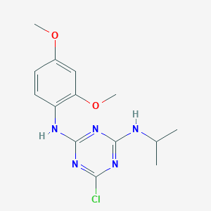 6-chloro-N-(2,4-dimethoxyphenyl)-N'-(propan-2-yl)-1,3,5-triazine-2,4-diamine