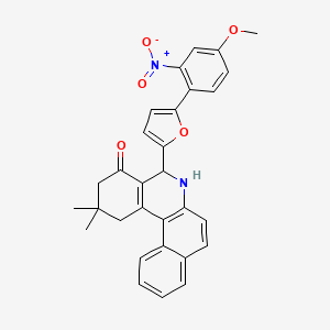 5-[5-(4-methoxy-2-nitrophenyl)furan-2-yl]-2,2-dimethyl-2,3,5,6-tetrahydrobenzo[a]phenanthridin-4(1H)-one