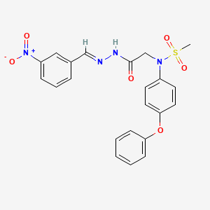 N-({N'-[(E)-(3-Nitrophenyl)methylidene]hydrazinecarbonyl}methyl)-N-(4-phenoxyphenyl)methanesulfonamide