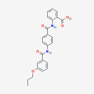 2-({4-[(3-Propoxybenzoyl)amino]benzoyl}amino)benzoic acid