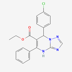 Ethyl 7-(4-chlorophenyl)-5-phenyl-4,7-dihydro[1,2,4]triazolo[1,5-a]pyrimidine-6-carboxylate