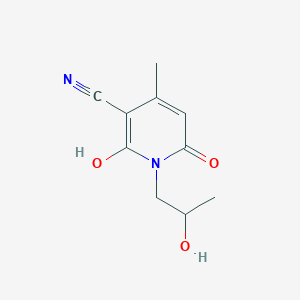 6-Hydroxy-1-(2-hydroxypropyl)-4-methyl-2-oxo-1,2-dihydropyridine-3-carbonitrile