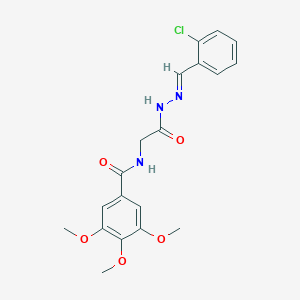 molecular formula C19H20ClN3O5 B11106738 N-(2-(2-(2-Chlorobenzylidene)hydrazino)-2-oxoethyl)-3,4,5-trimethoxybenzamide 