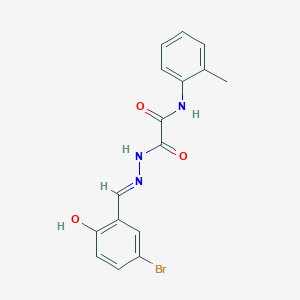 molecular formula C16H14BrN3O3 B11106767 2-[(2E)-2-(5-bromo-2-hydroxybenzylidene)hydrazino]-N-(2-methylphenyl)-2-oxoacetamide 