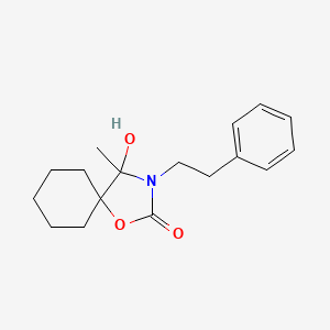 4-Hydroxy-4-methyl-3-(2-phenylethyl)-1-oxa-3-azaspiro[4.5]decan-2-one