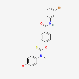 molecular formula C22H19BrN2O3S B11106787 O-{4-[(3-bromophenyl)carbamoyl]phenyl} (4-methoxyphenyl)methylcarbamothioate 